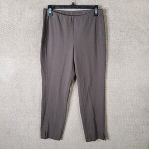 J Jill Pants Womens SP‎ Brown Ponte Slim Leg Ankle Elastic Waist Pull On Stretch